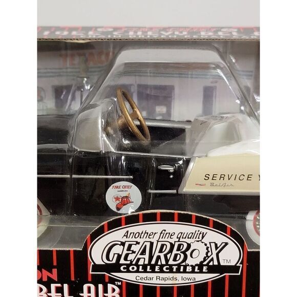 Texaco Fire Chief Black 1955 Chevy Bel Air Diecast Pedal Car By Gearbox #A67 - Picture 10 of 11
